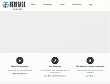 Tablet Screenshot of heritagencinspections.com